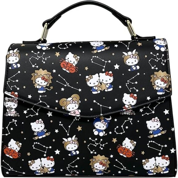 Loungefly Sanrio Hello Kitty Zodiac Allover Print Crossbody Purse - Picture 5 of 11